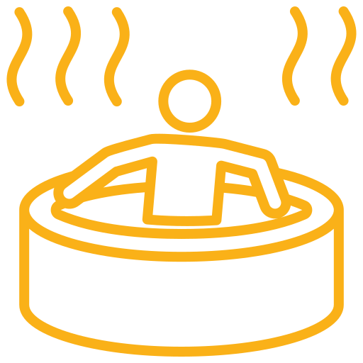 Person sitting in the jacuzzi